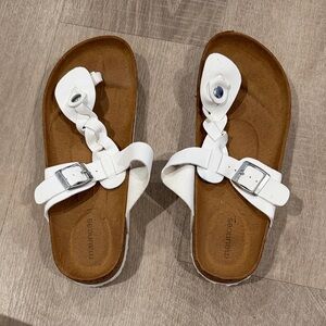 Maurices Kids White Braided Sandals